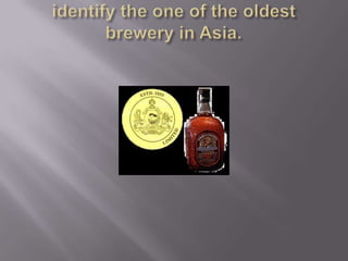 identify the one of the oldest brewery in Asia.