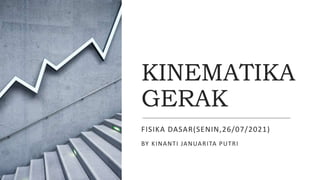 KINEMATIKA
GERAK
FISIKA DASAR(SENIN,26/07/2021)
BY KINANTI JANUARITA PUTRI
 