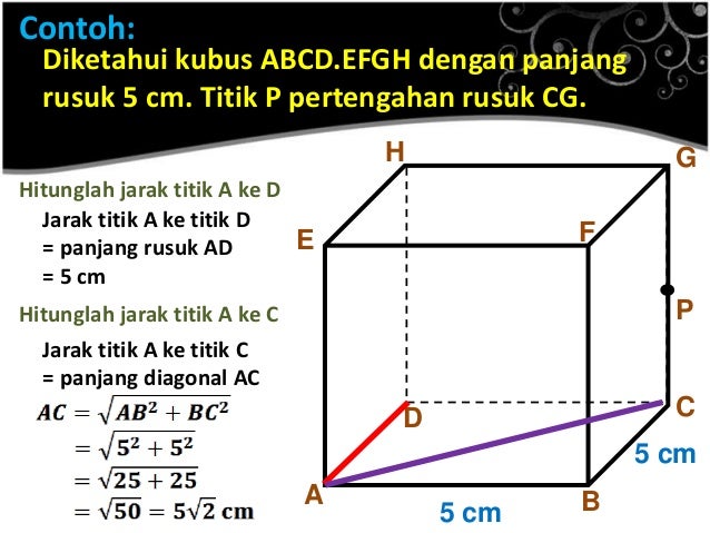 Jarak pada bangun  ruang 