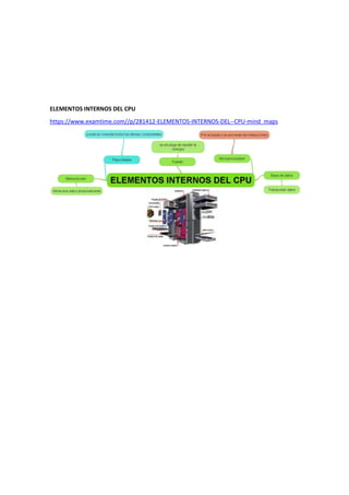 ELEMENTOS INTERNOS DEL CPU
https://www.examtime.com//p/281412-ELEMENTOS-INTERNOS-DEL--CPU-mind_maps

 