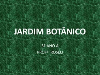 JARDIM BOTÂNICO
3º ANO A
PROFª ROSELI
 