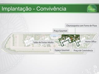 Implantação - Convivência Churrasqueira com Forno de Pizza Home Office Praça de Convivência Praça Gourmet Espaço Gourmet Salão de Festas Adulto 