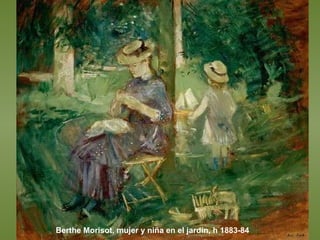 Berthe Morisot, mujer y niña en el jardín, h 1883-84 