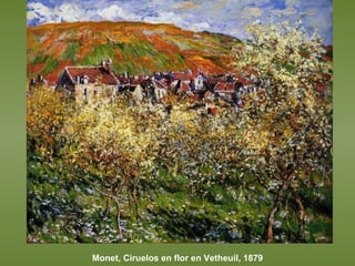 Monet, Ciruelos en flor en Vetheuil, 1879 