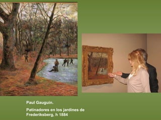 Paul Gauguin.  Patinadores en los jardines de Frederiksberg, h 1884 