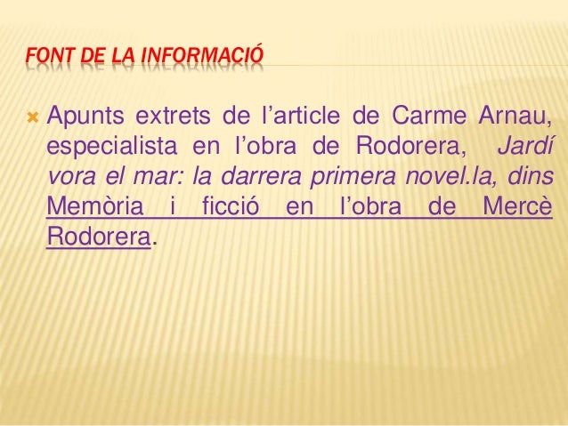 Jardi vora el mar argument essay