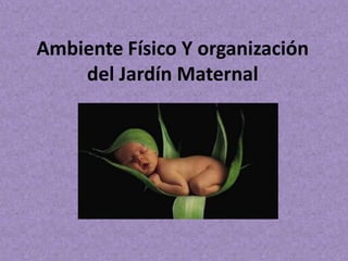 Ambiente Físico Y organización
del Jardín Maternal

 