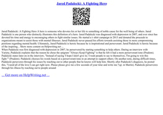 Jared Huffman Analysis | PPT