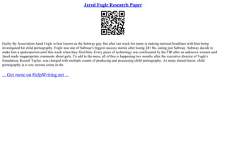 Jared Huffman Analysis | PPT
