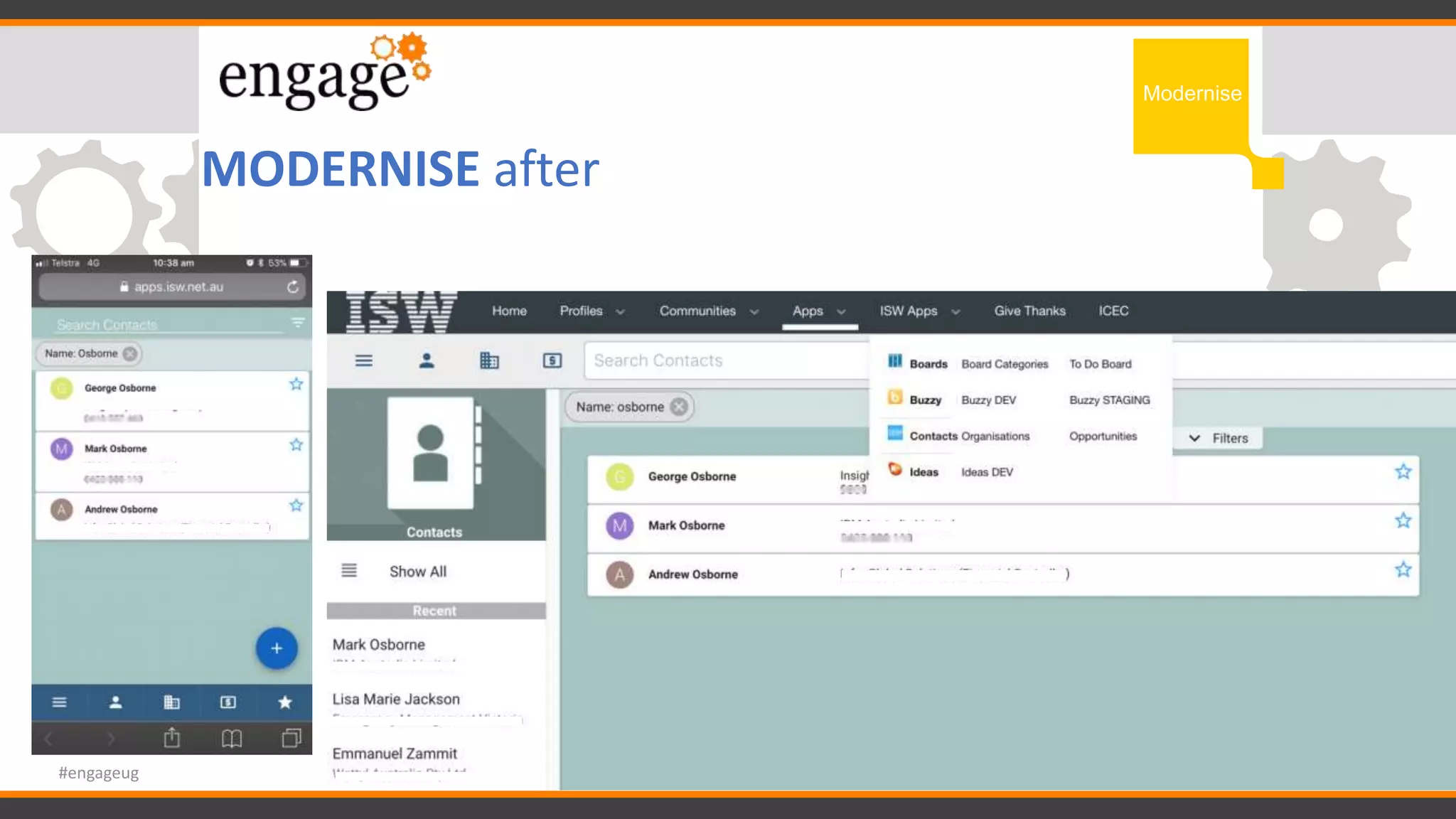 MODERNISE after
48#engageug
Modernise
 