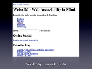 Jared Smith - Introduction to Web Accessibility