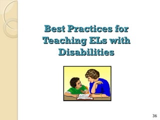 Best Practices for
Teaching ELs with
Disabilities

36

 