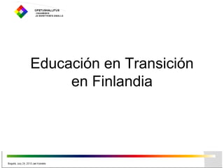 Educación en Transición en Finlandia 