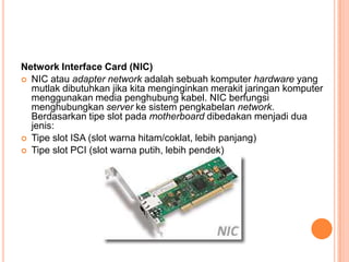 Jaringan komputer 1 | PPTX