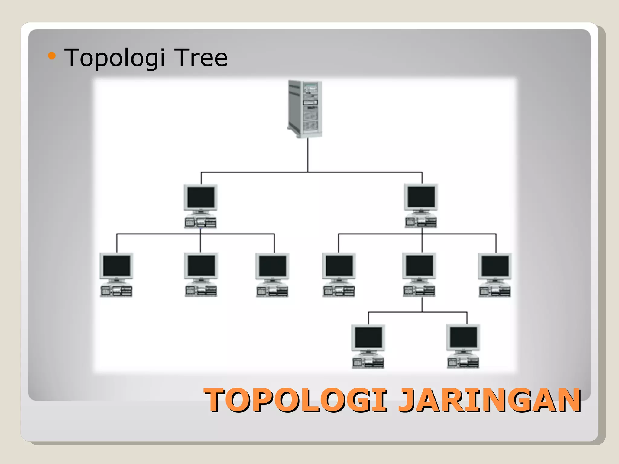    Topologi Tree




              TOPOLOGI JARINGAN
 