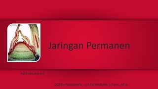 Jaringan Permanen
PERTEMUAN 4-5
DOSEN PENGAMPU : LIA FIKAYUNIAR, S.Farm., M.Si
 