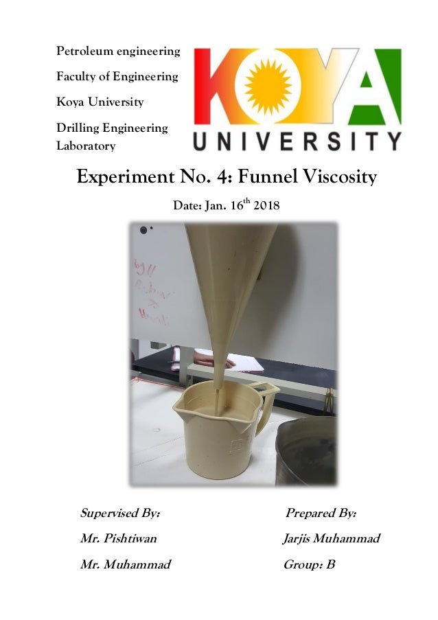 Funnel Viscosity (Marsh Funnel) Exp.