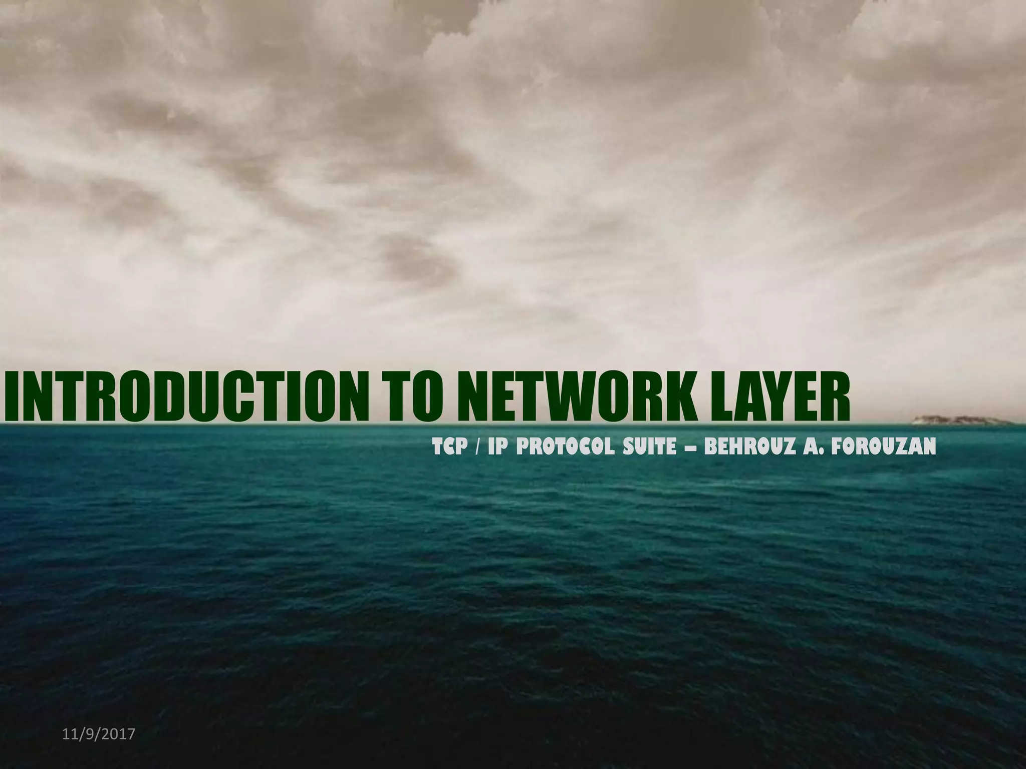 INTRODUCTION TO NETWORK LAYER | PPT
