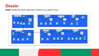 Desain
Untuk melakukan Desain digunakan software cisco packet tracer.
 