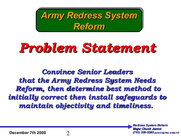 How to write an army problem statement image
