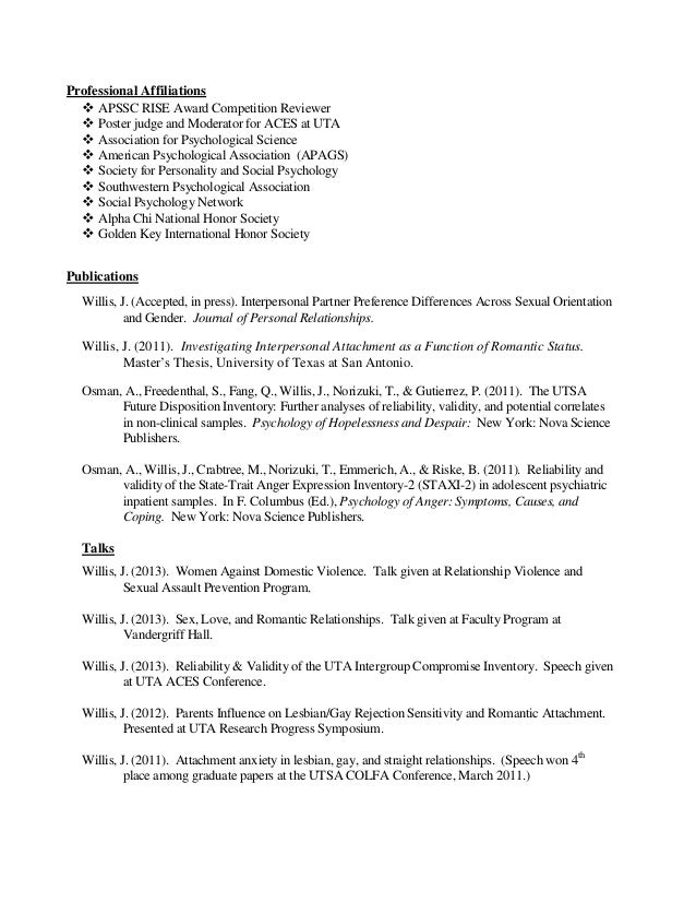 jarryd willis m s cv 2013 professional affiliations on resumes