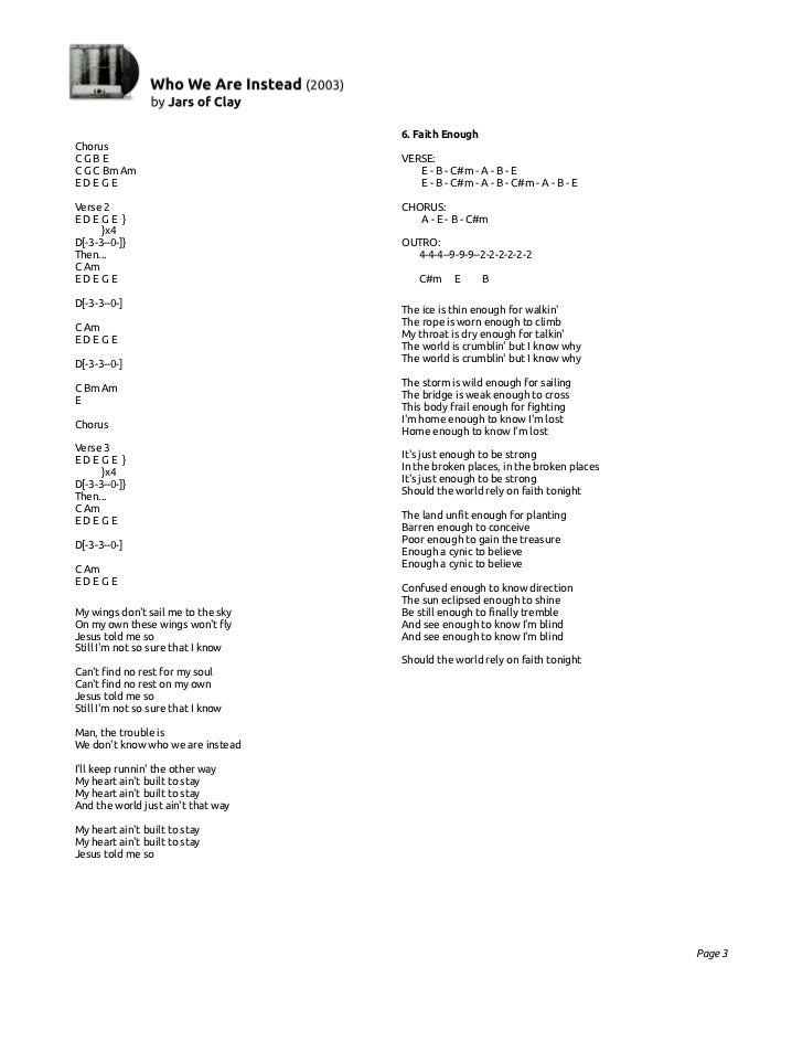 Jars of clay who we are instead (2003)