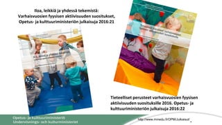 Extranet-työkalu: www.ilokasvaaliikkuen.fi
 
