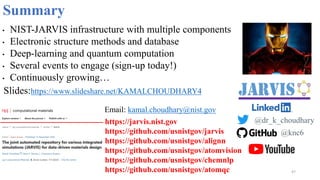Jarvis Database NIST-JARVIS infrastructure for Improved Materials Design | PDF