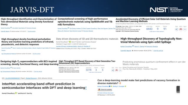 Recent Advancements in the NIST-JARVIS Infrastructure | PPT