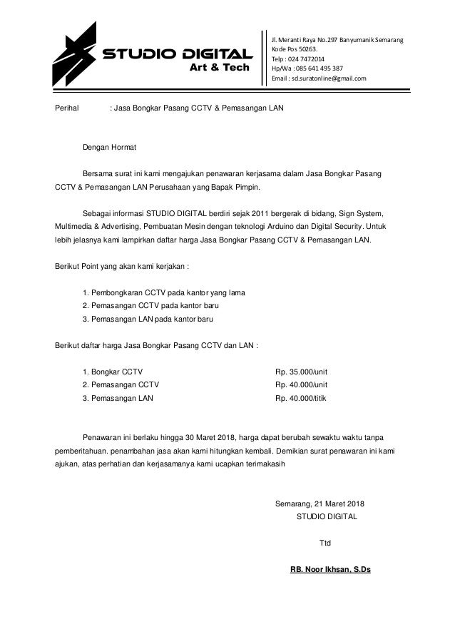 Proposal Pemasangan Cctv Beinyu Com