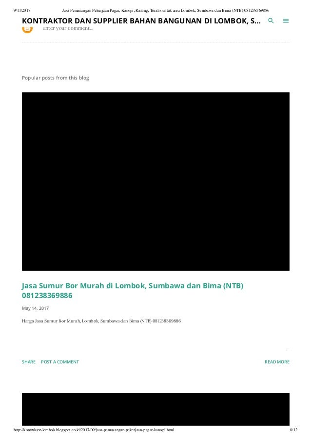 Jasa pemasangan pekerjaan pagar kanopi  railing teralis  