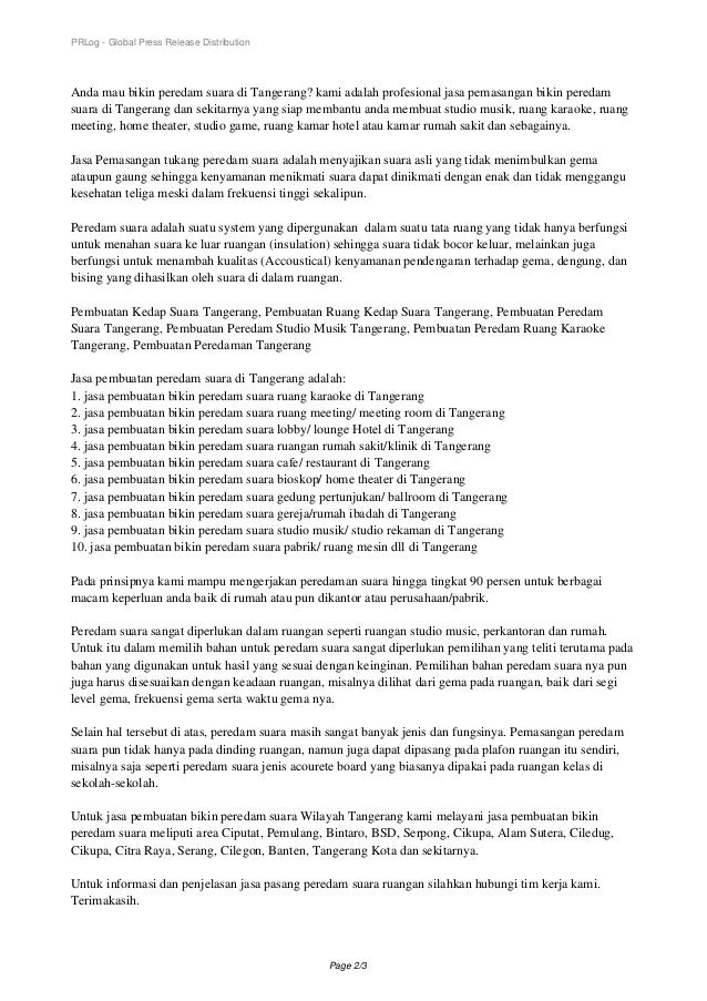 Jasa  pemasangan  pembuatan bahan peredam  suara  ruangan   Jasa  pemasangan  pembuatan bahan peredam  suara  ruangan