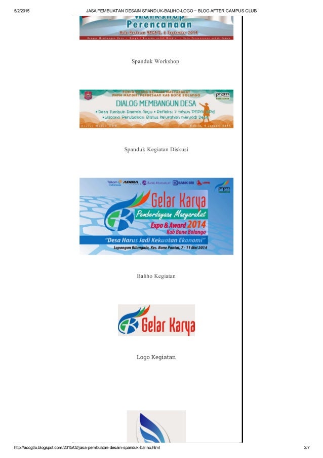 Jasa pembuatan desain spanduk baliho logo after campus club