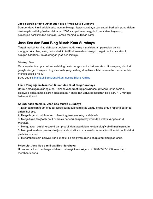 Jasa Seo Surabaya