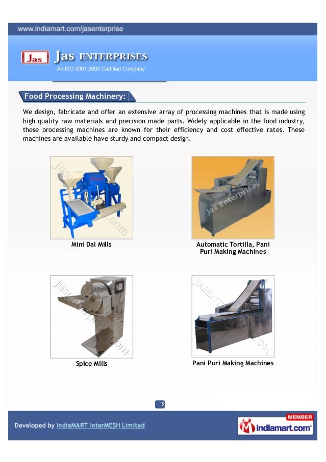 Jas Enterprises, Gujarat, Food Processing Machines