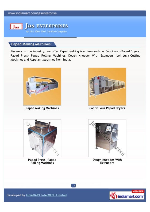 Jas Enterprises, Gujarat, Food Processing Machines