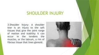 5 types of physical injuries. pathfit pptx | PPTX