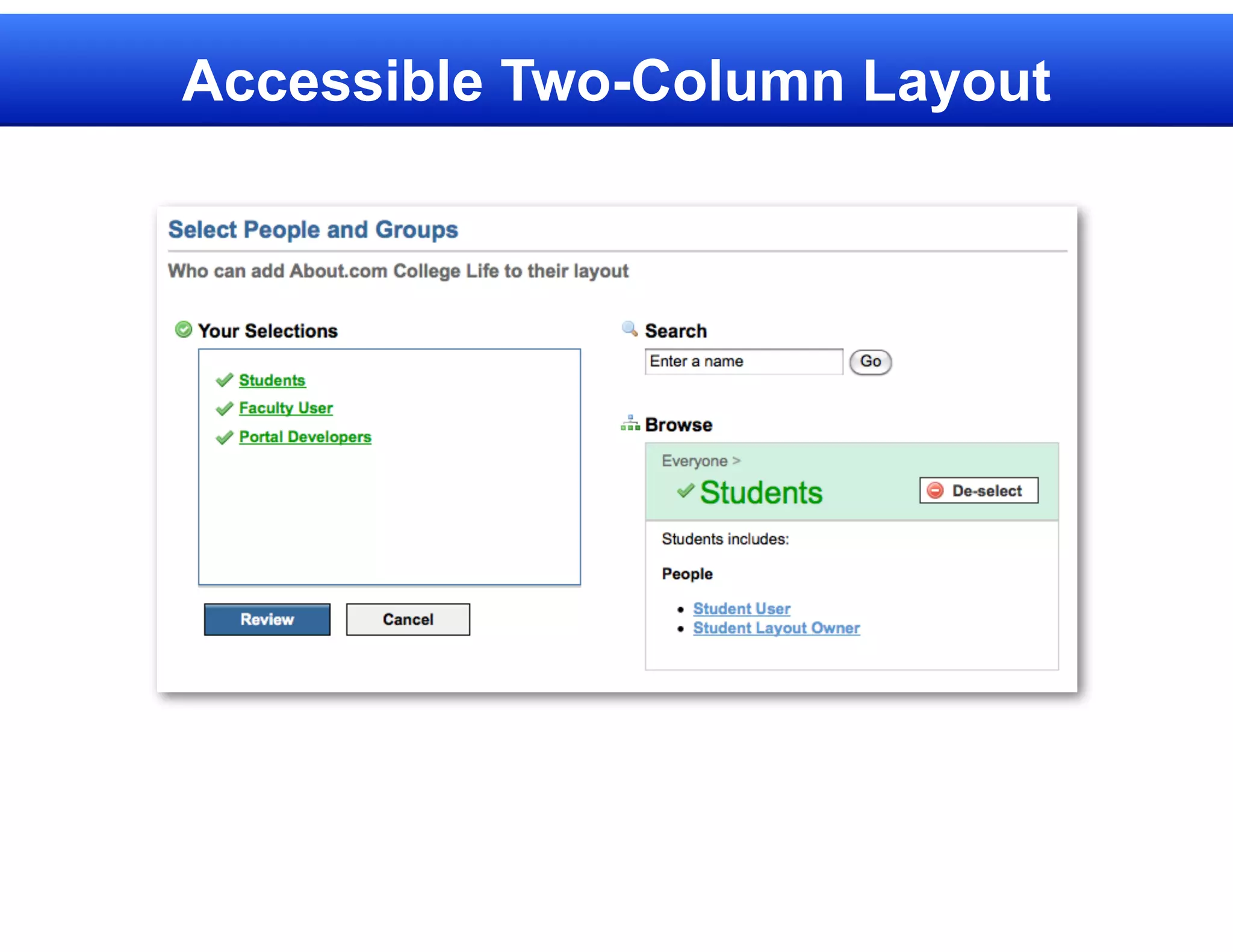 Accessible Two-Column Layout
 