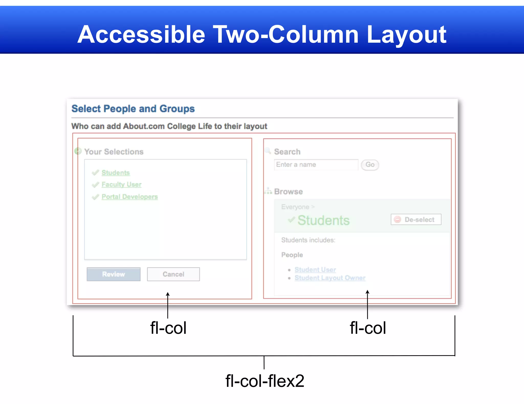 Accessible Two-Column Layout




     fl-col                  fl-col


              fl-col-flex2
 