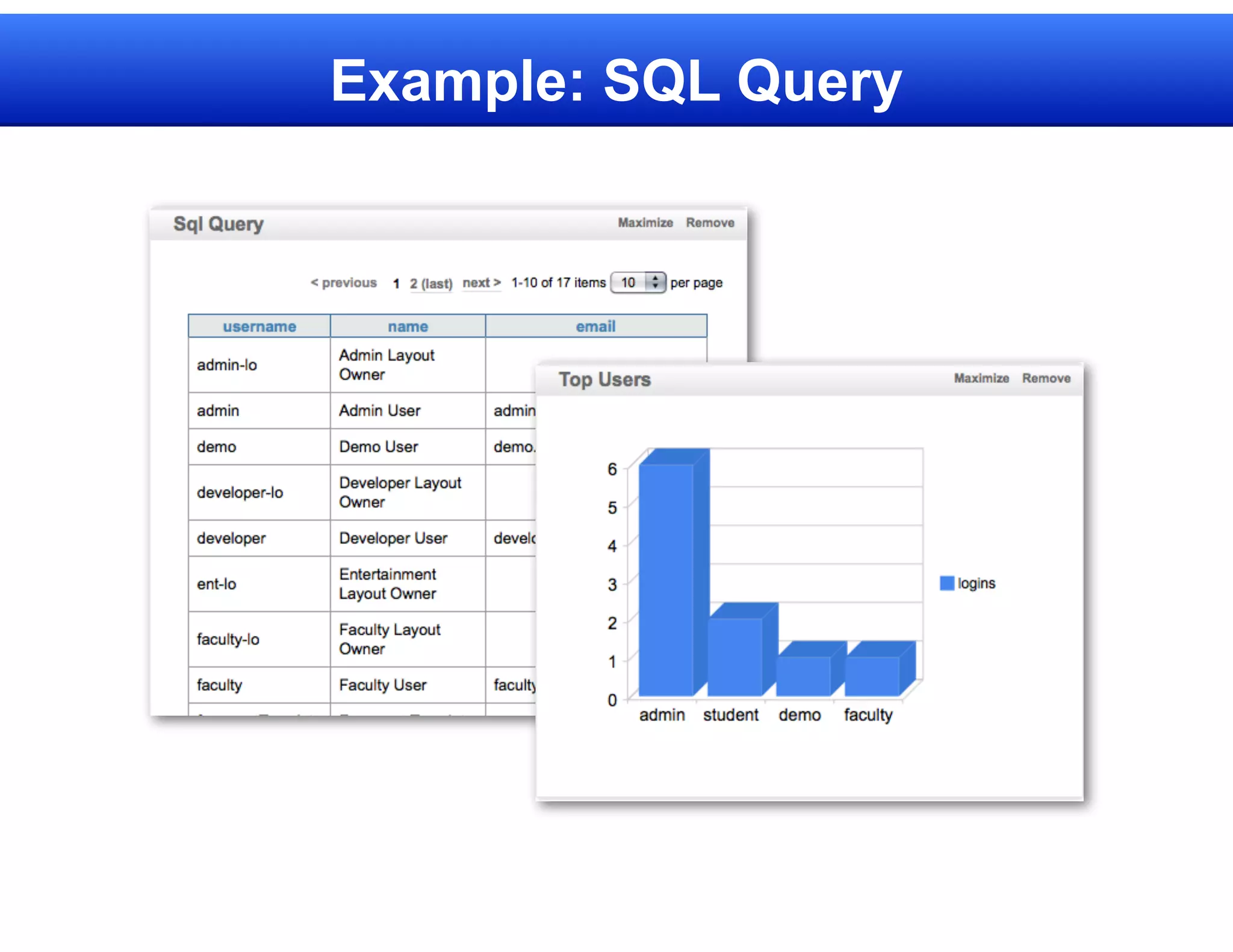 Example: SQL Query
 