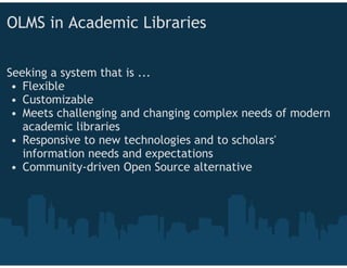 Open Library Environment JA-Sig May08