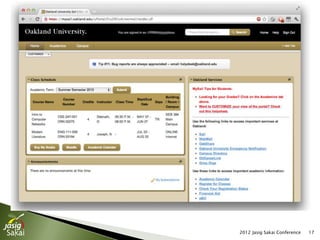 2012 Jasig Sakai Conference   17
 