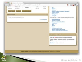 2012 Jasig Sakai Conference   18
 