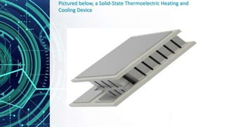 Pictured below, a Solid-State Thermoelectric Heating and
Cooling Device
 
