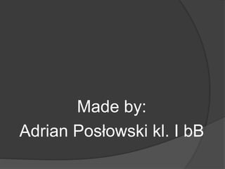 Made by:
Adrian Posłowski kl. I bB
 