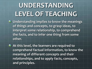LEVELS OF TEACHING | PPTX