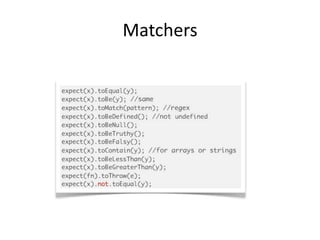 Matchers
 