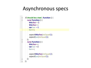 Asynchronous specs
 