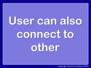 User can also
connect to
other

 