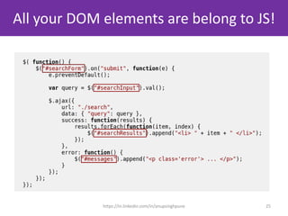 All your DOM elements are belong to JS!
25https://in.linkedin.com/in/anupsinghpune
 